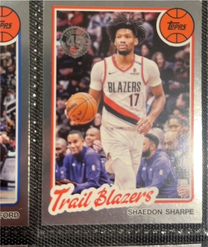 2025-26 Topps Basketball 45th Anniversary #80BK-35 Shaedon Sharpe — front