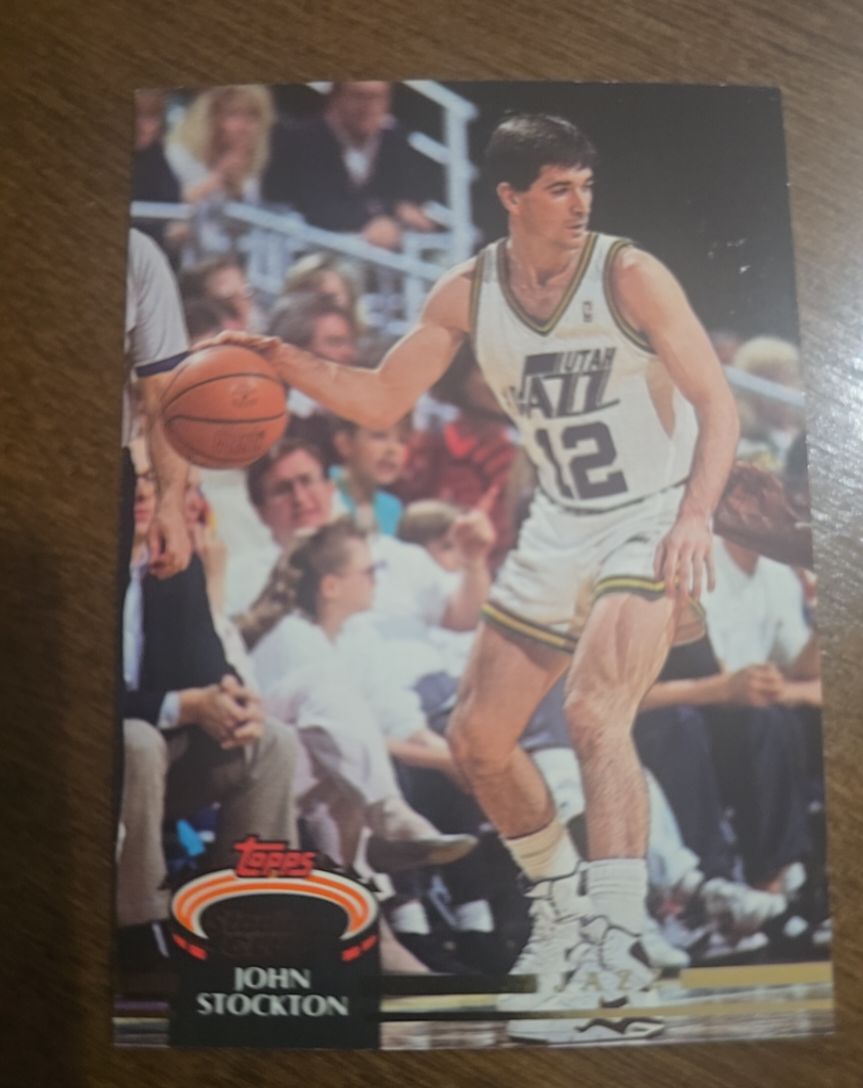 1992-93 Topps Stadium Club #265 John Stockton — front