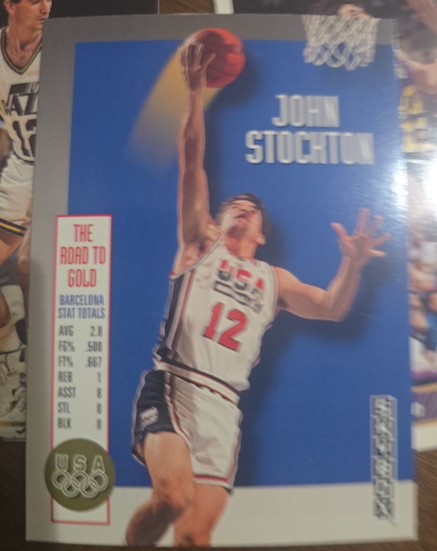 1992-93 SkyBox The Road to Gold #USA3 John Stockton — front