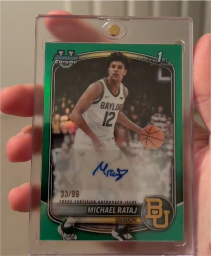 2025-26 Bowman Chrome #CPA-MR Michael Rataj — front