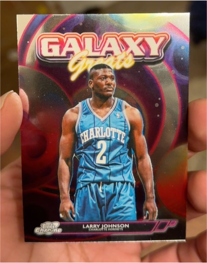 2023-24 Topps Chrome Cosmic Galaxy Greats #GG-3 Larry Johnson — front