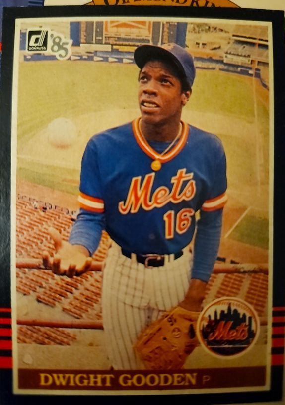 1985 Donruss Box Bottom #PC1 Dwight Gooden — front
