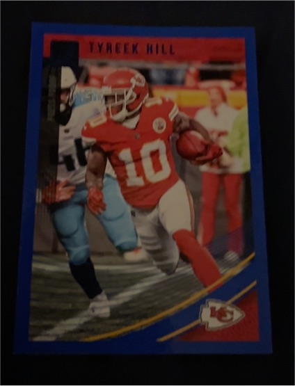2018 Panini Donruss #139 Tyreek Hill Press Proof Blue — front