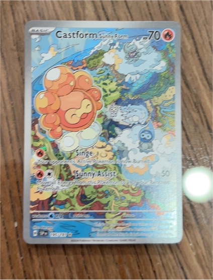 2023 The Pokémon Company SV08 Surging Sparks #195 Castform Sunny Form — front