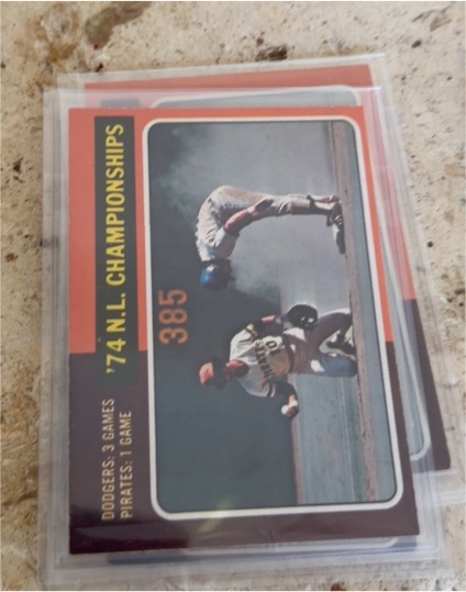 1975 Topps #460 1974 N.L. Championships Steve Garvey — front