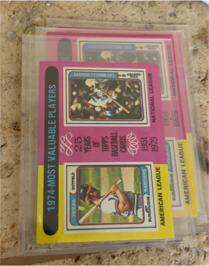 1975 Topps #212 1974 MVPs Jeff Burroughs / Steve Garvey — front