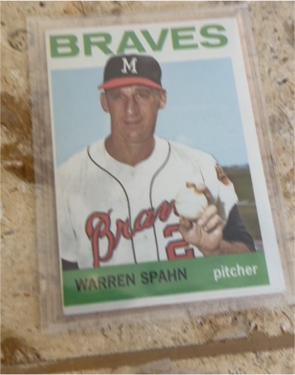 1964 Topps #400 Warren Spahn — front