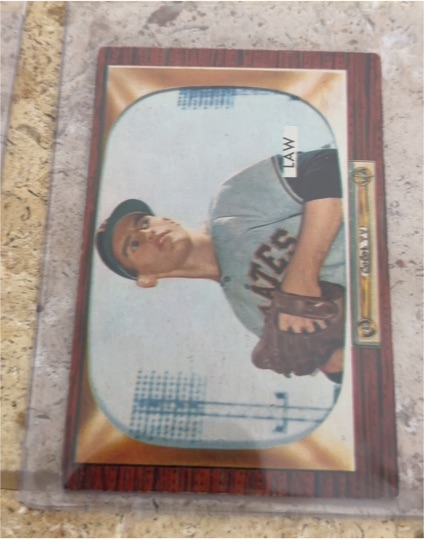 1955 Bowman #199 Vern Law — front