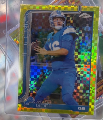 2025 Topps Chrome #102 Jared Goff — front