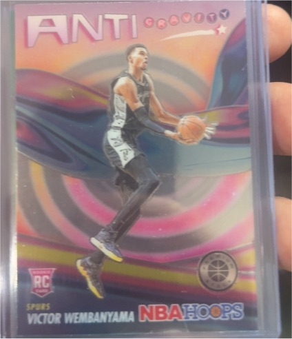 2023-24 Panini Hoops Premium Stock #5 Victor Wembanyama Anti Gravity — front