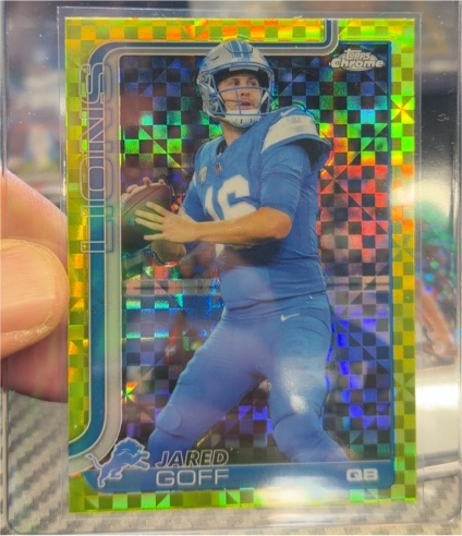 2025 Topps Chrome #102 Jared Goff — front