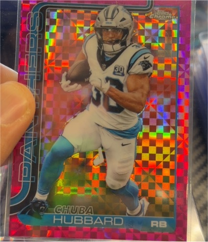 2025 Topps Chrome #42 Chuba Hubbard — front
