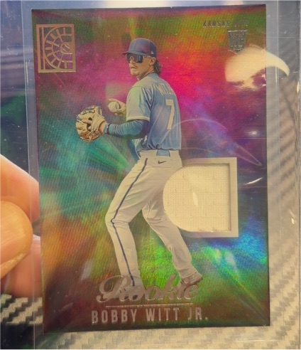 2022 Panini Capstone Rookie Materials #RM-BWJ Bobby Witt Jr. — front