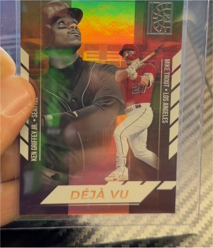 2022 Panini Capstone #DV-1 Ken Griffey Jr. / Mike Trout Deja Vu — front