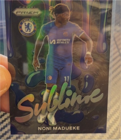 2024-25 Panini Prizm EPL #104 Noni Madueke Purple Prizm Chelsea FC — front