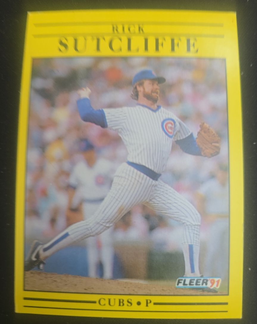 1991 Fleer #434 Rick Sutcliffe — front