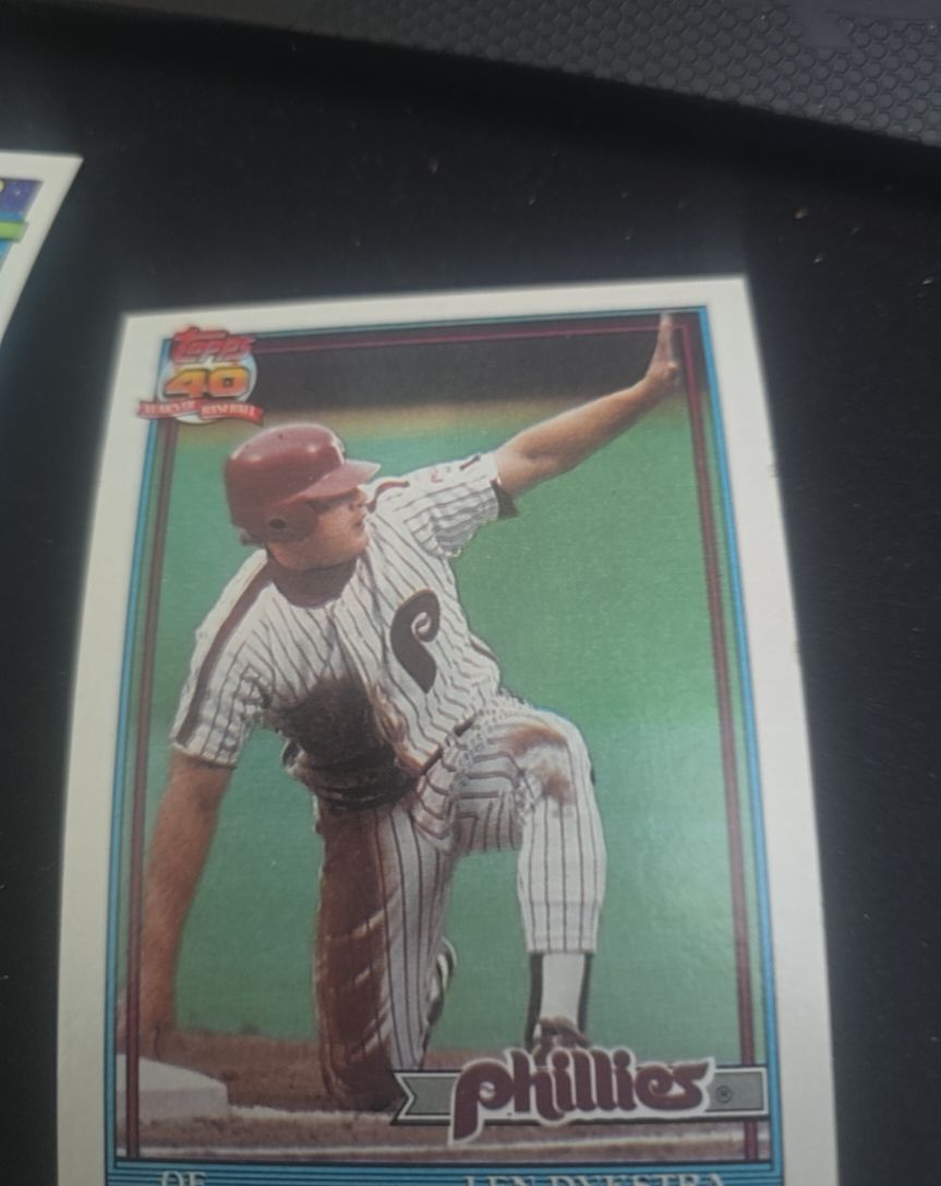1991 Topps #345 Lenny Dykstra — front