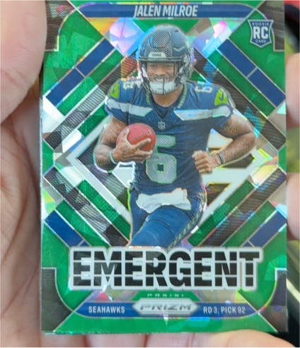 2025 Panini Prizm Emergent #4 Jalen Milroe — front
