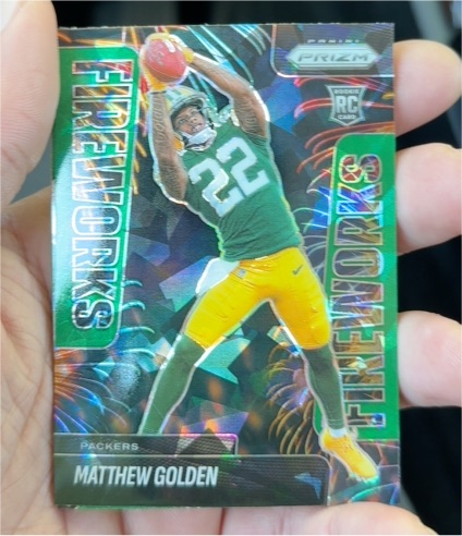 2025 Panini Prizm Fireworks #15 Matthew Golden — front
