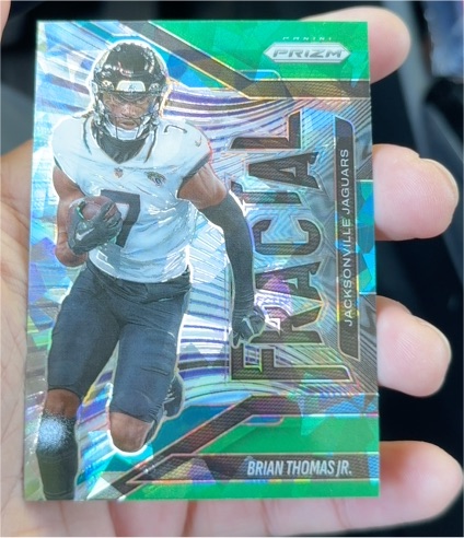 2025 Panini Prizm #9 Brian Thomas Jr. Fractal — front