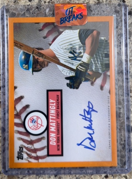 2022 Topps Brooklyn Collection Don Mattingly Orange /20 — front