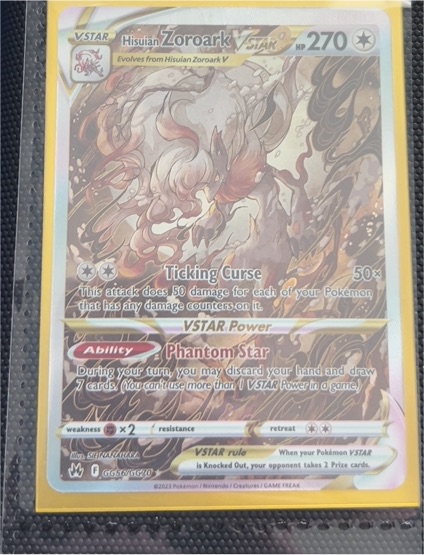 2023 Pokemon Crown Zenith #GG56 Hisuian Zoroark VSTAR — front