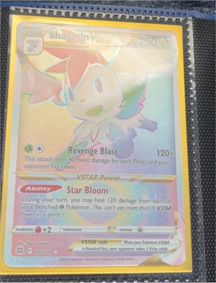 2022 Pokémon Brilliant Stars #173/172 Shaymin VSTAR — front