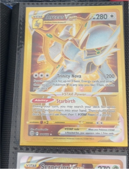 2022 Pokémon TCG Brilliant Stars #184 Arceus VSTAR — front