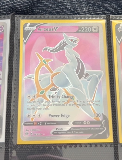 2022 Pokémon Brilliant Stars #165 Arceus V — front