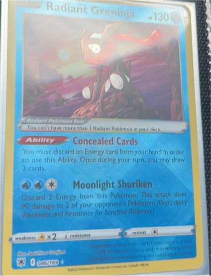 2022 Pokemon Astral Radiance #046 Radiant Greninja — front