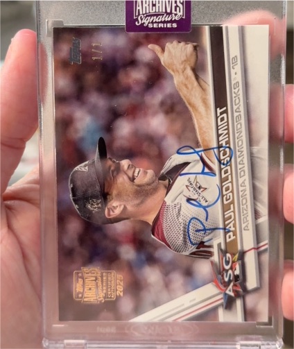 2022 Topps Archives Signature Series #1/1 Paul Goldschmidt — front