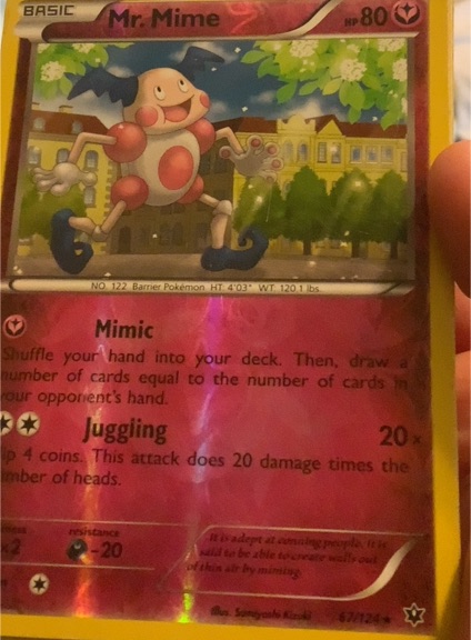 2016 Pokemon XY Fates Collide #67 Mr. Mime — front