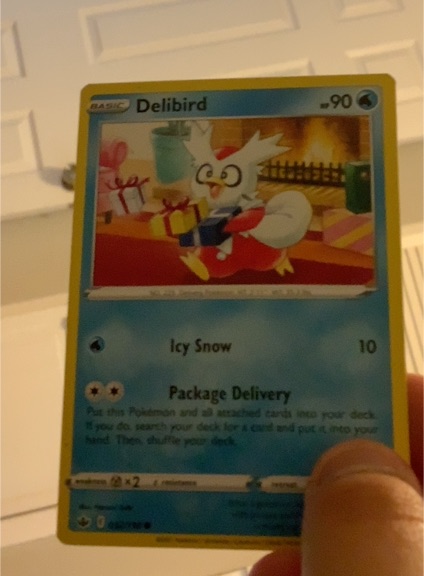 2021 Pokémon Sword & Shield Chilling Reign #032 Delibird — front