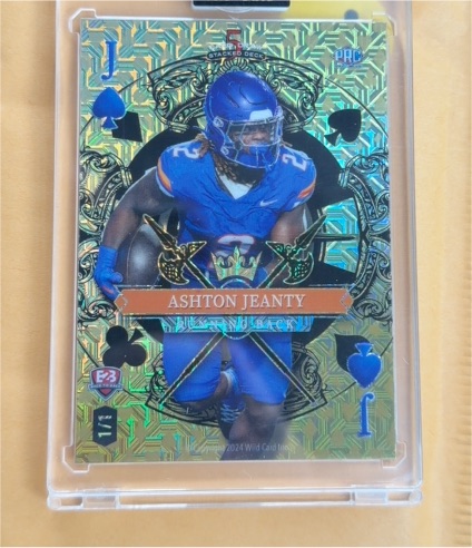 2024 Wild Card 5 Card Draw Stacked Deck #SDPD-AJN Ashton Jeanty — front