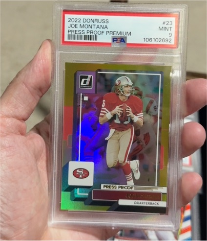 2022 Donruss #23 Joe Montana Press Proof Premium — front