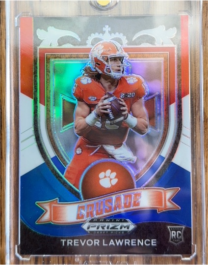 2021 Panini Prizm Draft Picks #161 Trevor Lawrence Crusade Rookie Card — front