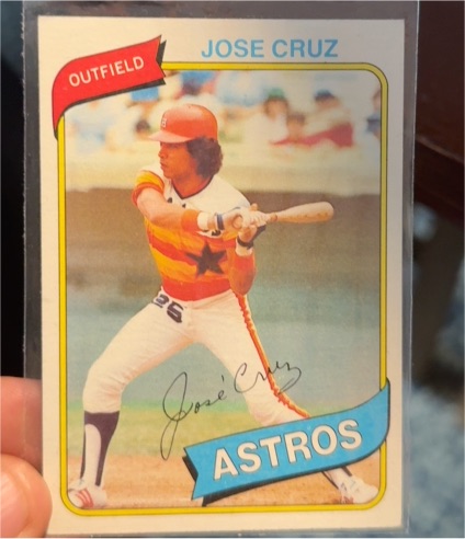 1980 Topps #722 Jose Cruz Houston Astros — front