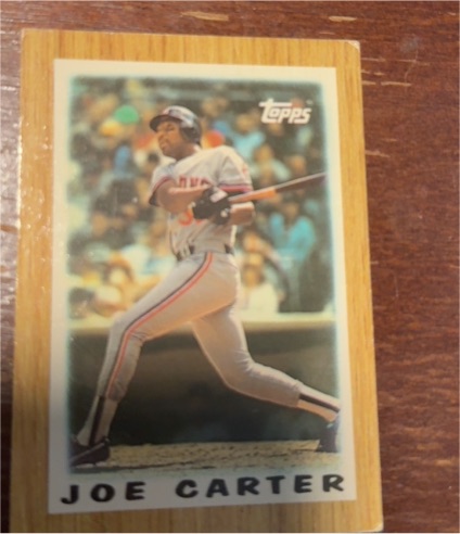 1987 Topps Major League Leaders Mini #51 Joe Carter — front