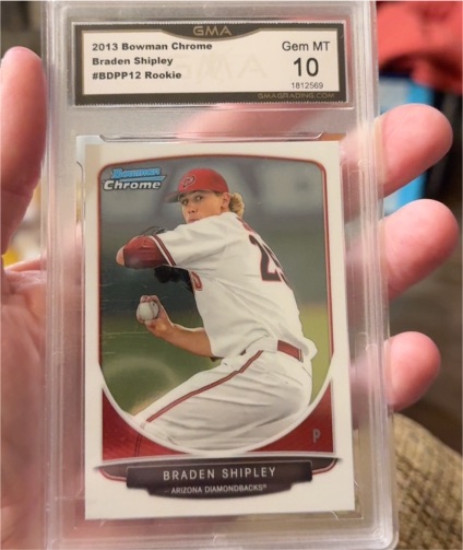 2013 Bowman Chrome #BDPP12 Braden Shipley — front