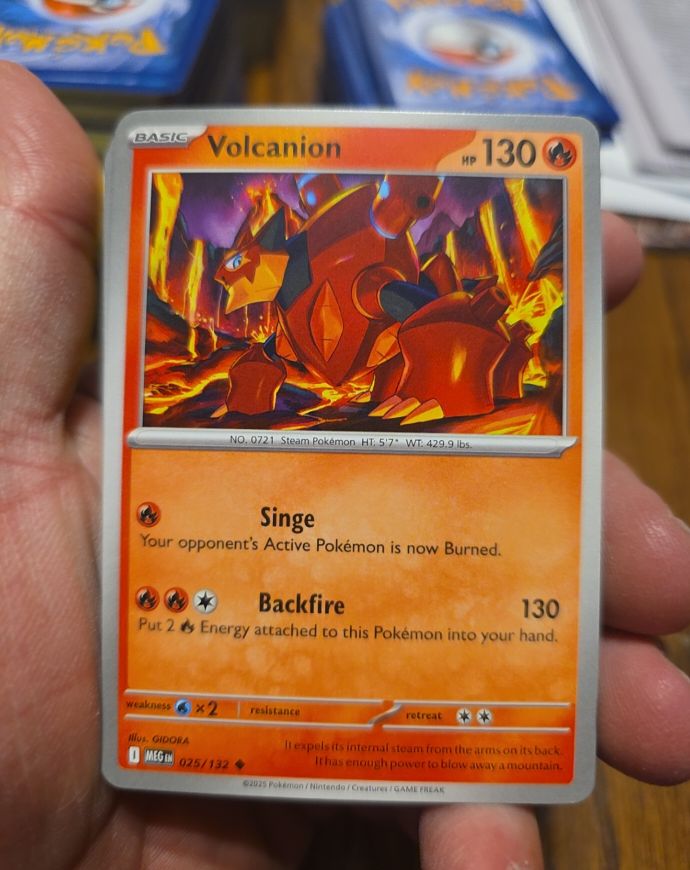 2025 Pokémon MEG #025 Volcanion — front