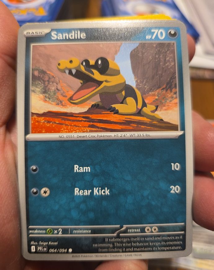 2025 Pokémon ME02: Phantasmal Flames #064 Sandile — front