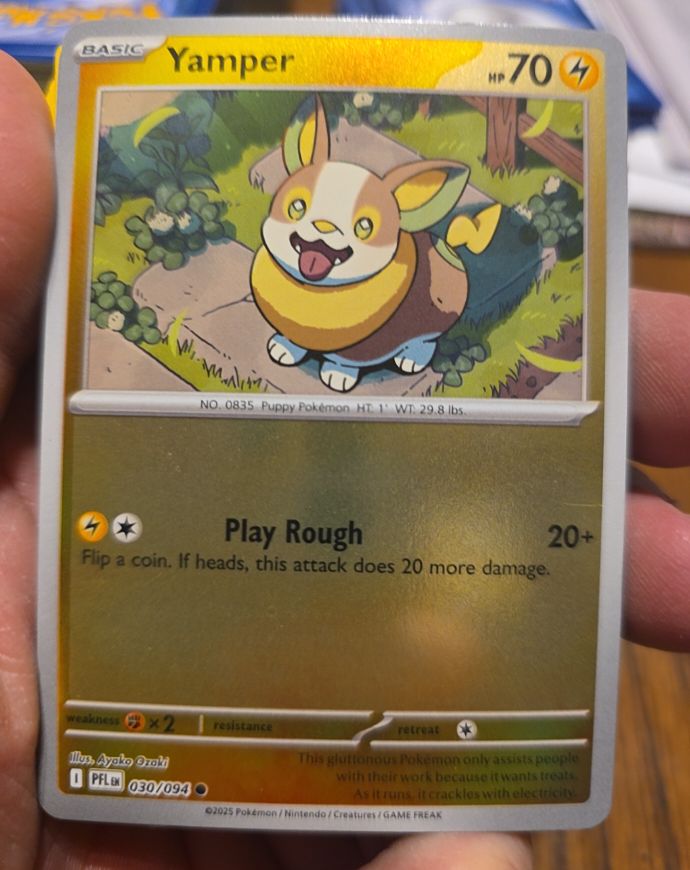 2025 Pokemon ME02: Phantasmal Flames #030 Yamper — front
