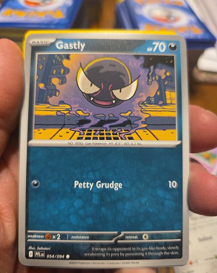 2025 Pokémon #054 Gastly — front