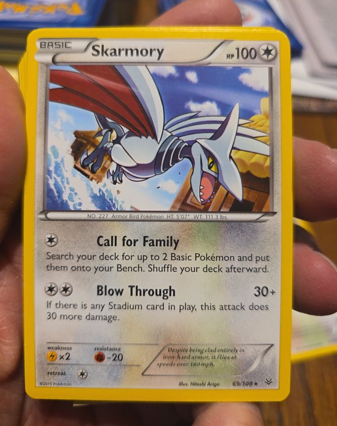 2015 Pokémon XY Roaring Skies #69 Skarmory — front