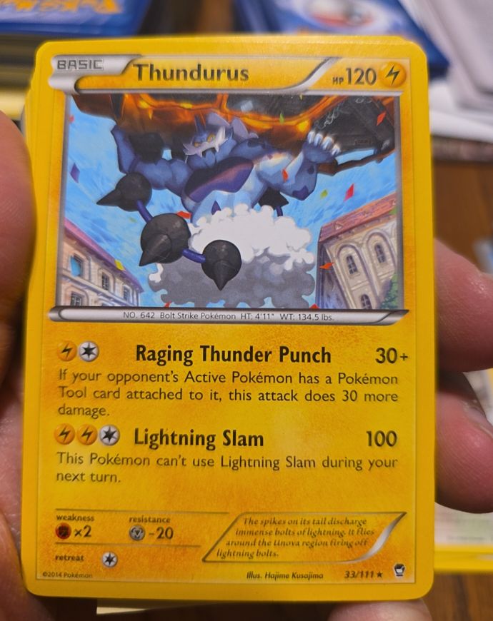 2014 Pokémon TCG Furious Fists #33 Thundurus — front