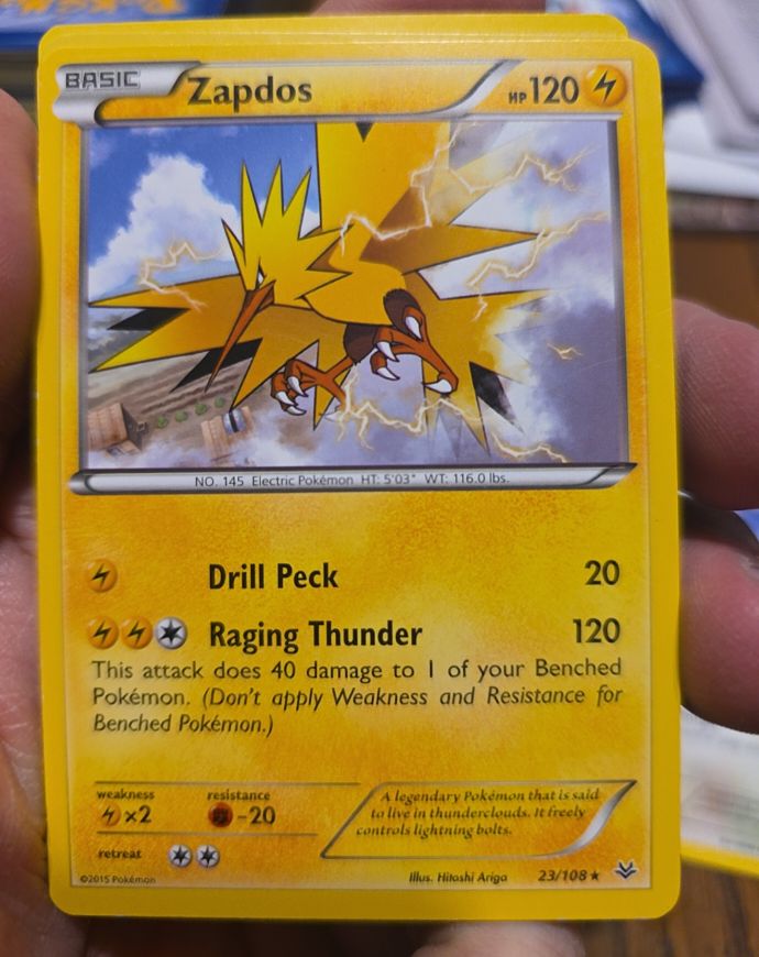 2015 Pokémon XY Roaring Skies #23 Zapdos — front