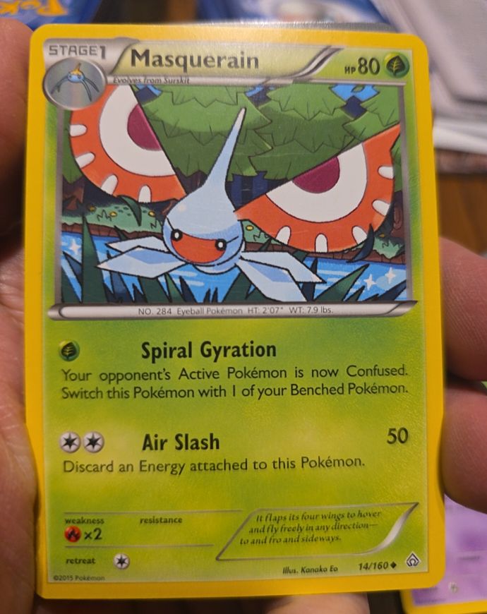 2015 Pokémon XY Primal Clash #14 Masquerain — front