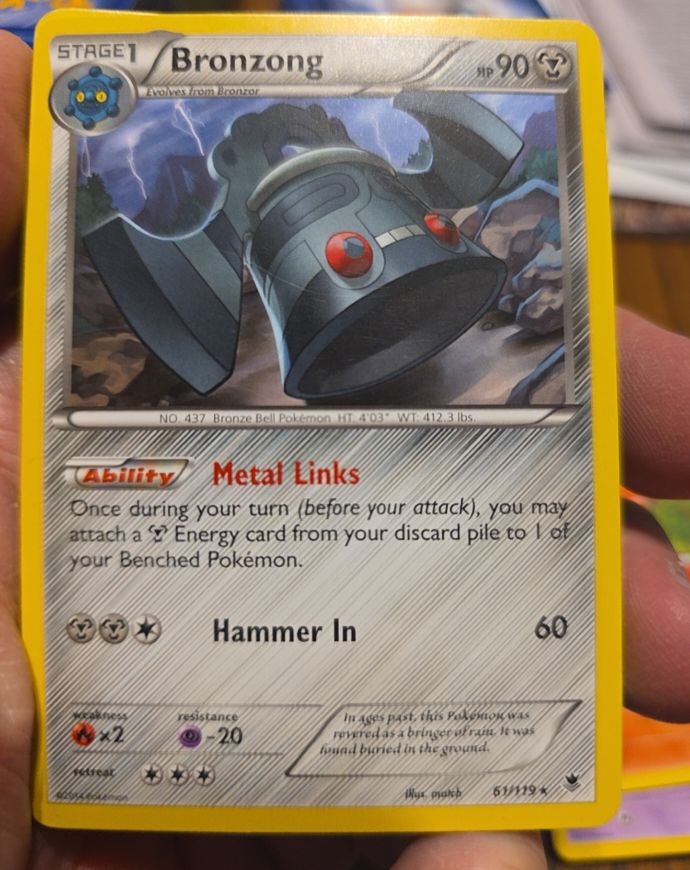 2014 Pokémon XY Phantom Forces #61 Bronzong — front
