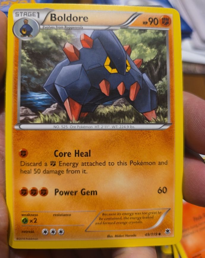 2014 Pokémon XY Phantom Forces #49 Boldore — front
