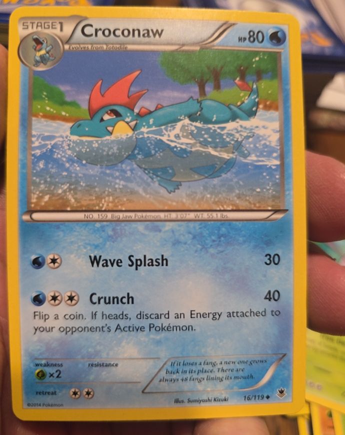 2014 Pokémon XY Phantom Forces #16 Croconaw — front